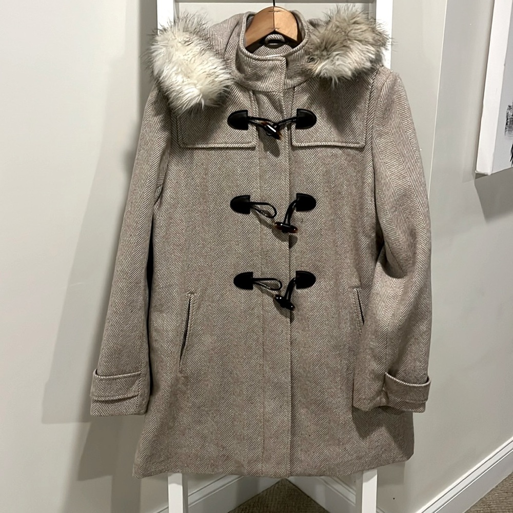 Never when Croft & Barrow Tan Peacoat
